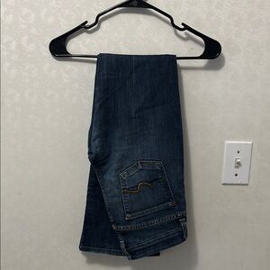 7 For All Mankind Blue Straight Jeans